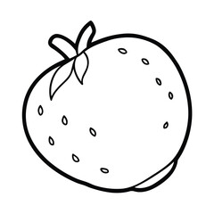 fruit snack simple line art illustration