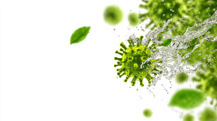 Virus cleanse: An artistic and visually striking image, an abstract concept of virus cleanse. Represents health and protection against diseases.