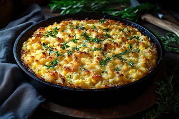 cornbread oyster stuffing thanksgiving iron pan wooden table