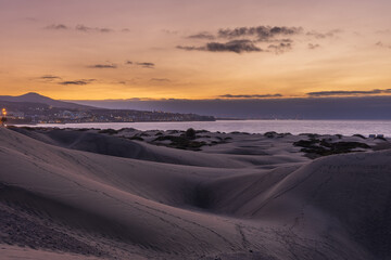 Sand dunes in the Maspalomas area of ​​Gran Canaria Spain