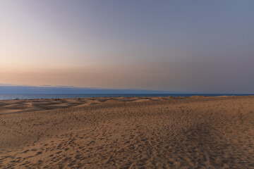 Sand dunes in the Maspalomas area of ​​Gran Canaria Spain