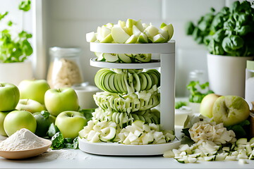 making zucchini noodles using spiralizer kitchen
