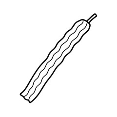 outline of vegetable stick snack drawing