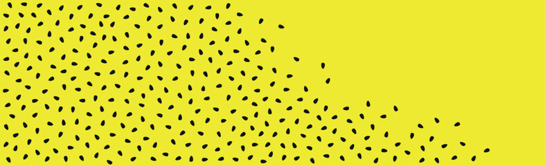 Abstract bright yellow watermelon background with seeds - Vector illustration