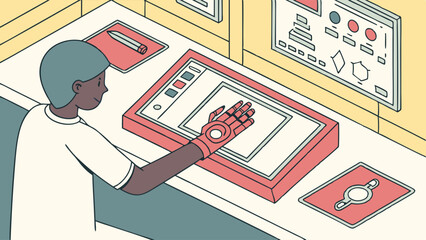 Digital Artist Interface: Futuristic Design Workspace