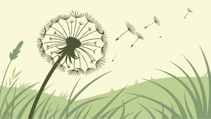 Dandelion Seed Dispersal Illustration
