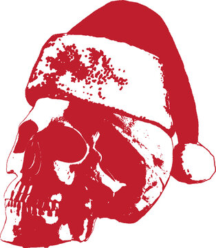 red. Calavera terror&iacute;fica. skull represents a scary horror scene with human skulls. PNG. Navidad. Halloween.