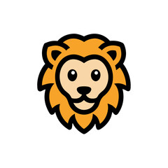 Obraz premium lion cartoon isolated on white