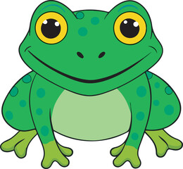 Obraz premium green frog cartoon
