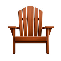 Wooden Adirondack Chair in Solid Color with Comfortable Design for Outdoor Spaces