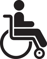 handicapped access sign or symbol flat icon	