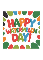 National Watermelon Day Typography T-Shirt Design