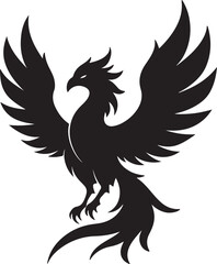 Phoenix silhouette vector icons