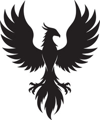 Phoenix silhouette vector icons