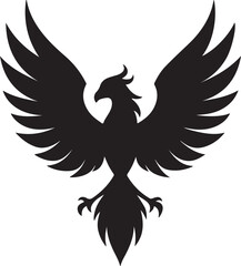 Phoenix silhouette vector icons