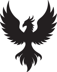 Phoenix silhouette vector icons