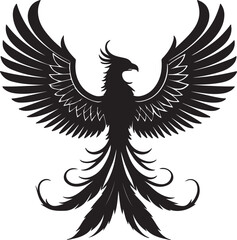 Phoenix silhouette vector icons