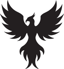 Phoenix silhouette vector icons