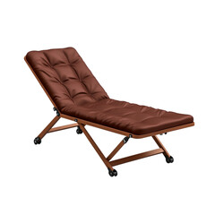 Stylish Brown Chaise Lounge Chair for Modern Living Room or Outdoor Relaxation