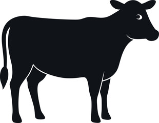 silhouette of a cow