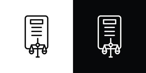 Balance sheet icon for website, vector design template elegant style