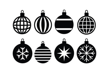 Set of Christmas Ball for Festive and Holiday Ornament Vector Designs