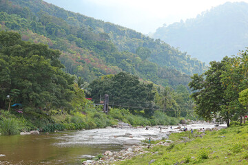 Khiri Wong village, nestled within a valley surrounded by mountains and rainforest, famous for the purest air in Thailand, Lan Saka district, Nakhon Si Thammarat