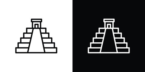 Chichen Itza icon for website, vector design template elegant style