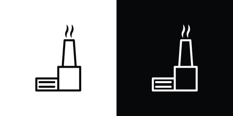 Factory icon for website, vector design template elegant style