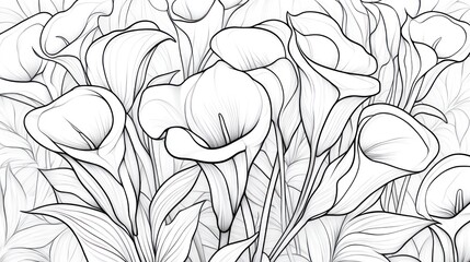 Black and white Calla Lily bouquet