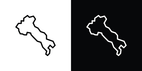 Italy flag icon for website, vector design template elegant style