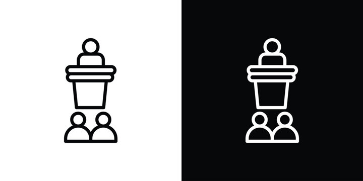 Lecture icon for website, vector design template elegant style