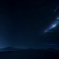 Fantasy Landscape with Cosmic Sky and Dreamlike Scenery