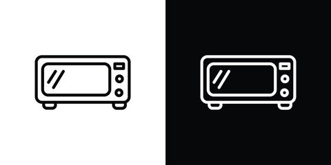 Obraz premium Microwave icon for website, vector design template elegant style