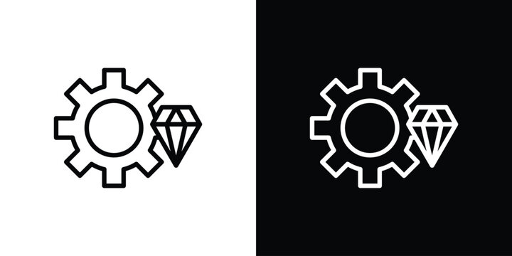 Operational excellence icon for website, vector design template elegant style