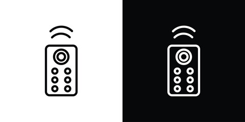 Remote control icon for website, vector design template elegant style