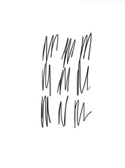 black and white text