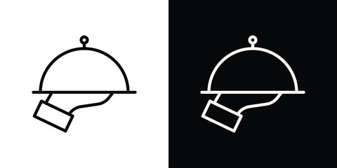 Restaurant Tray icon for website, vector design template elegant style