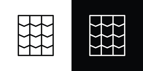 Roof tile icon for website, vector design template elegant style