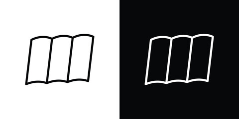 Roof tile icon for website, vector design template elegant style