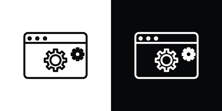 Software icon for website, vector design template elegant style