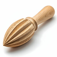 A simple wooden citrus reamer, handcrafted for efficient juicing of lemons, limes,