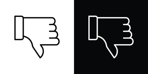 Thumb down icon for website, vector design template elegant style