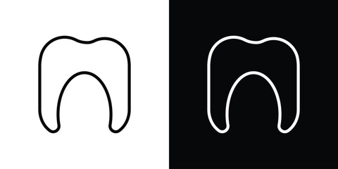 Tooth icon for website, vector design template elegant style