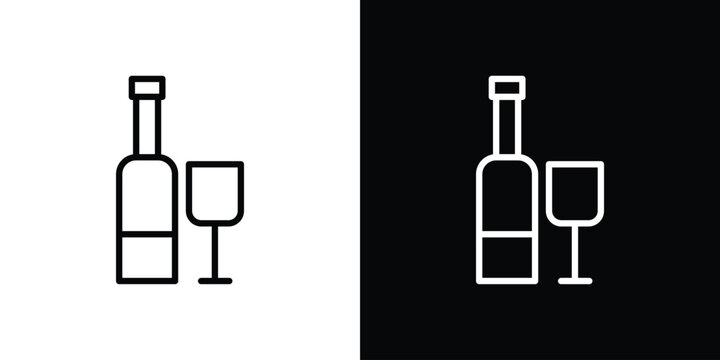 Vodka icon for website, vector design template elegant style