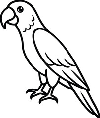 african grey parrot line arts