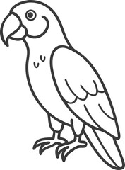 african grey parrot line arts
