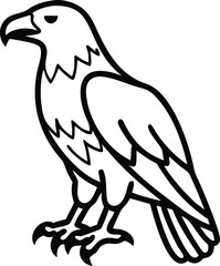 Obraz premium african fish eagle line arts with white background 