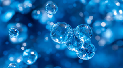 Hydrogen Gas Bubbles Symbolizing Clean Energy and Sustainability