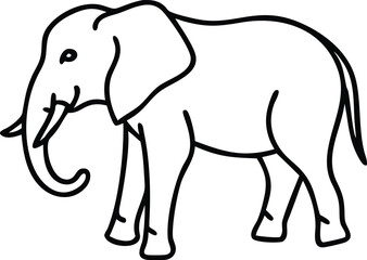 african bush elephant line arts
